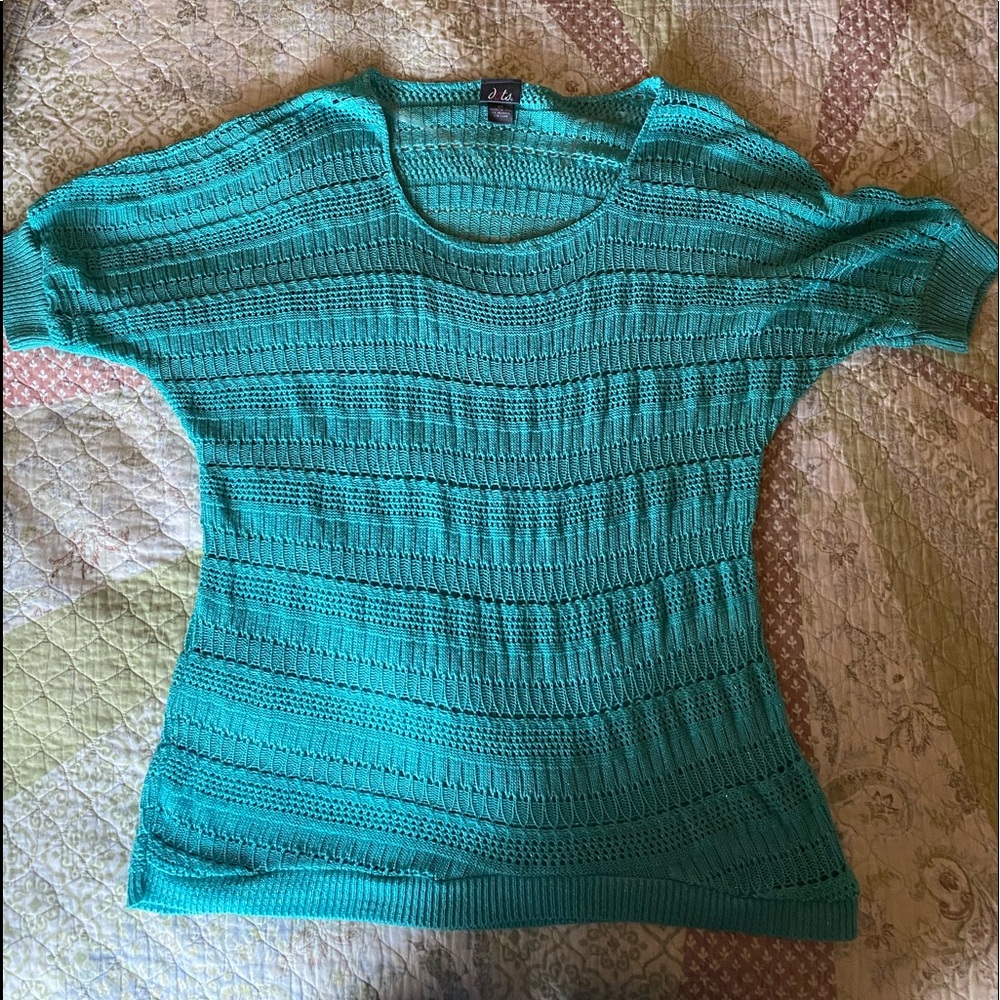 Womens short sleeve sparkly sweater